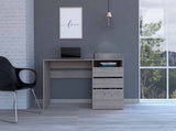 Waterbury 3-Drawer 1-Shelf Computer Desk Light Grey B06280258