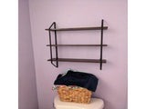 3-Tier 20"W Wood Bracket Shelves, Walnut 28314213