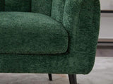 29.9'' Modern Upholstered Chenille Vanity Barrel Accent with Metal Legs, Channel Tufted Lounge W3118P328899