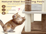 2-in-1 Cat Stairs & Tree - 4-Tier Platforms with Sisal Scratching Posts, Gray 89318685