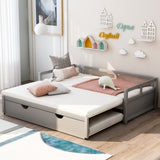 Extending Daybed with Trundle, Wooden Daybed with Trundle, Gray WF194887AAE