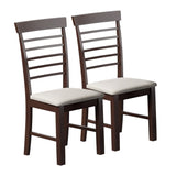 ZUN 2 PCS Retro Dining Chair Rubber Wood Dining Upholstered Chair with Backrest Cushion for Small Space W1673P147157