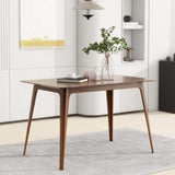 ZUN Dining Table Solid Wood Legs, Walnut N759P222557T