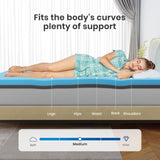 Queen Mattress Topper, 3 Inch Gel Infused Memory Foam Mattress Topper, Cooling Mattress Pad for B2716P318438