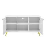 U-Can Modern TV Stand for TVs up to 55 Inches, Entertainment Center Media Console,Adjustable Shelf, N724P198518K