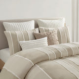 King/Cal King 3 Piece Striped Cotton Duvet Cover Set B035P217805