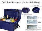 25QT Portable Cooler, Insulated Hard Cooler with Bottle Opener, Cup Holder, Forming Ruler, 5-7 Day 88719182