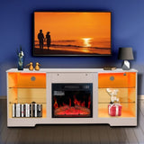 ZUN Fireplace TV Stand With 18 Inch Electric Fireplace Heater,Modern Entertainment Center for TVs up to 42832308