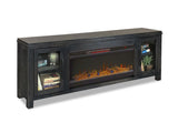 86 inch Electric Fireplace TV Console for TVs up to 95 inches, Minimal Assembly, Clove Finish B108P160243