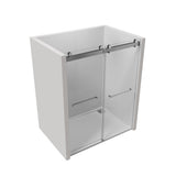 56 to 60 in. W x 76 in. H Double Sliding Frameless Soft-Close Shower Door with Premium 3/8 Inch W1573126514