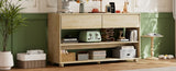 TREXM Console Table for Entryway, Vintage Entryway Table with Drawers and Shelves, Perfect Console N715P233434D