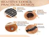 23in mahogany body rosewood fingerboard ukulele, cotton bag, capo, strap, picks*3, wrench tool 11113742