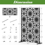 Metal Privacy Screens and Panels with Free Standing, Freestanding Outdoor Indoor Privacy Screen, W1859P145845