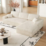 114.5'Modern Corduroy Modular foam Sofa, Recliner Seat reversible Sofa, 2in1 Sofa with Recliner and 47817678