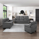 ZUN Modern Sleek Design Living Room Furniture 1pc Sofa Dark Gray Fabric Upholstered Comfortable Plush B01167250