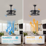 ZUN 20''Industrial 5-Blade Ceiling Fan with remote control ,5 ABS Blades small size ceiling fan--Matte W1592P192430