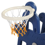 ZUN Kids Swing and Slide Set 3-in-1 Slide with Basketball Hoop for Indoor and Outdoor Activity W2181139446