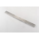 36 Inches Linear Shower Drain with Removable Quadrato Pattern Grate, 304 Stainless Shower Drain W928P199542