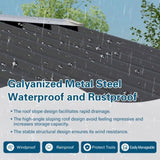 5X3 FT Metal Outdoor Storage, Tool with Pitched Roof and Lockable Door Compact Metal Tool W3213P309351