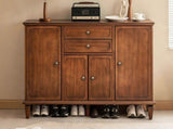 Sideboard Buffet Cabinet with 4 Doors & 2 Drawers, Vintage Wooden Credenza with Adjustable Shelves, W3720P568491