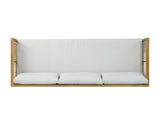 Outdoor Patio Sofa with Light Gray Cushion & Light Brown Rope, Acacia Wood Teak Finish, water N770P354675L