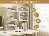 23.5931.5 Inch Vertical Desktop Storage Shelf Sturdy MDF Desk Hutch for Books Decor 35760655
