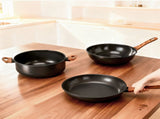 20-Piece Aluminum Cookware Set, Black Non-Stick Pots and Pans Set with Assembled Handles - 6 Pots 54655356
