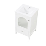 ZUN 20" Bathroom Vanity with Sink, Bathroom Cabinet with Soft Closing Glass Door, A Drawer, White 41215746