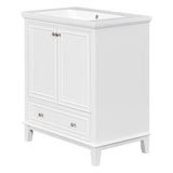 ZUN 30" Bathroom Vanity with Sink Combo, Multi-functional Bathroom Cabinet with Doors and Drawer, Solid 16236592