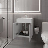 Shoshoni Bathroom Vanity with two Doors, White B128P314801