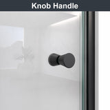 24" W x 72" H Semi-Frameless Circular Pivot Shower Door in Matte Black With 1/4" Thick SGCC W2813P331618