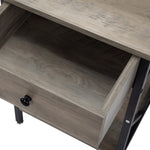 ZUN Set of 2 Nightstand Industrial End Table with Drawer, Storage Shelf and Metal Frame for Living Room, W2181P144053