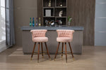 ZUN COOLMORE Swivel Bar Stools with Backrest Footrest ,with a fixed height of 360 degrees W153968287