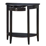 Black Console Table with Bottom Shelf B062P189228
