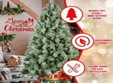 Artificial 4ft Green Christmas Tree with 376PVC/Hard Needle Mixed Branch Tips, 150L warm white led, 13499512