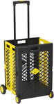 ZUN 55L Foldable Rolling Cart with Wheels, Portable Updated Utility Tools Rolling Crate w/ Telescopic W2181P162548