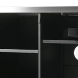 K&K 55.5" Kitchen Island with Sink, Metal Grill Cart Table with 304 Stainless Steel Sink, N707P270780B