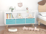 Kids bookcase with Collapsible Fabric Drawers, Children's Book Display, Toy Storage Cabinet 15986416