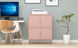40 inches high metal storage locker with 4 doors, suitable for home office use. T3421P312361