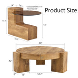 ZUN The detachable double-decker coffee table, the stylish is more precious, and the detachable W1151P184841