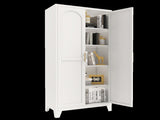 71'' 2 Shapely Doors Cabinet, Metal Storage Cabinet with Doors and Adjustable Shelves, for Bedroom, W3387P306305
