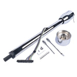 ZUN 32" Steering Column Tilt Street Rod Floor Shift with Wheel Adapter No Key Chrome 25399086