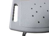 Gray Shower Chair with Square PE Blow-molded Seat and Aluminum Tube Frame 04671840