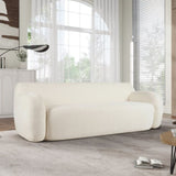 U_Style 81.5" Minimalist Compression Sofa, Curved Design, 3-Seater Casual Sofa for Living Rooms, N711P192002A