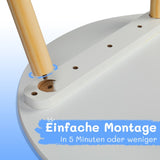 Kids Wood Table and Chairs Set, Toddler Play Table with 2 Chairs, 3 Pieces Children Multi-Activity 92483945