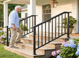 Handrails for Outdoor Steps Fits 4 to 5 Steps 14976189
