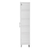 Laska 70" Tall Storage Cabinet Broom Closet with Broom Hangers,and Four Shelves B200P239805
