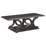 ZUN Cappuccino C-shaped Coffee Table B062P153610