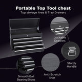 Tool Chest, 8-Drawer Rolling Tool Storage Cabinet with 2 in 1 Detachable Top Tool Box, Liner, W2660P272882