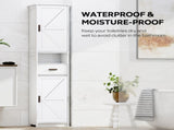 69" H Tall Bathroom Storage Cabinet with 2 Barn Doors and 1 Drawer, Narrow Storage Unit, Adjustable 59463192